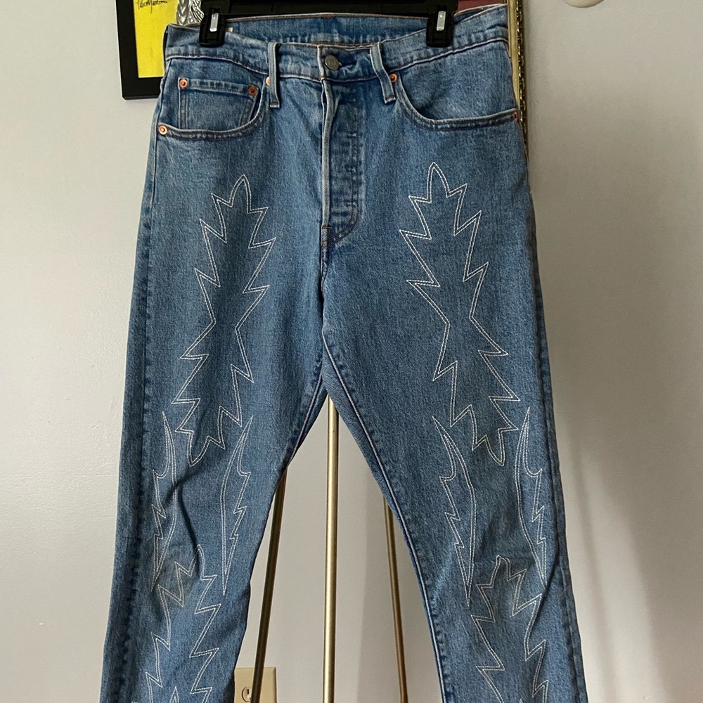 2019 Levi’s Embroidered 501 Skinny Jeans